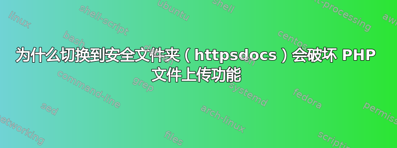 为什么切换到安全文件夹（httpsdocs）会破坏 PHP 文件上传功能