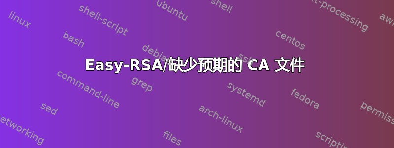 Easy-RSA/缺少预期的 CA 文件