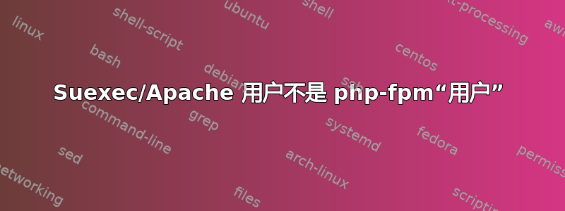 Suexec/Apache 用户不是 php-fpm“用户”