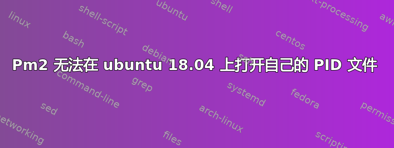 Pm2 无法在 ubuntu 18.04 上打开自己的 PID 文件