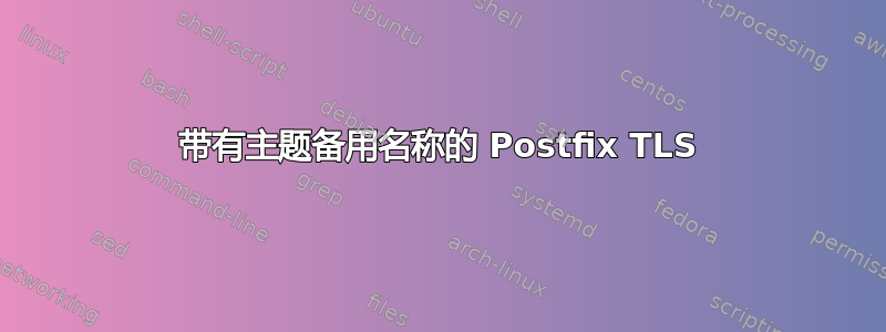 带有主题备用名称的 Postfix TLS