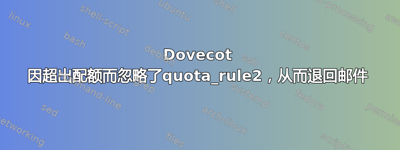 Dovecot 因超出配额而忽略了quota_rule2，从而退回邮件