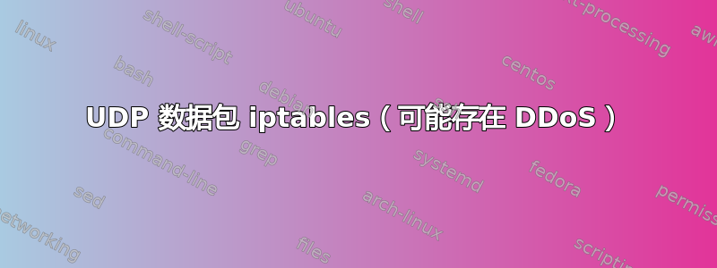 UDP 数据包 iptables（可能存在 DDoS）