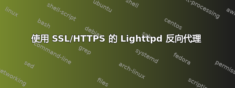 使用 SSL/HTTPS 的 Lighttpd 反向代理