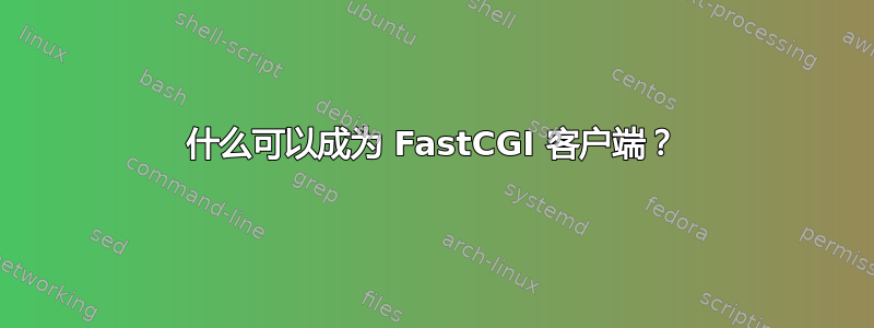 什么可以成为 FastCGI 客户端？