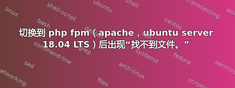 切换到 php fpm（apache，ubuntu server 18.04 LTS）后出现“找不到文件。”