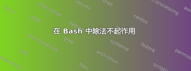 在 Bash 中除法不起作用