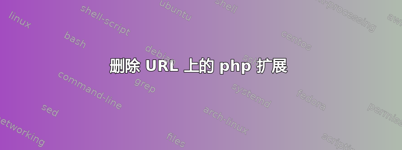 删除 URL 上的 php 扩展