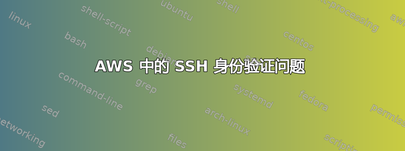 AWS 中的 SSH 身份验证问题