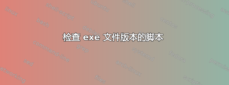 检查 exe 文件版本的脚本