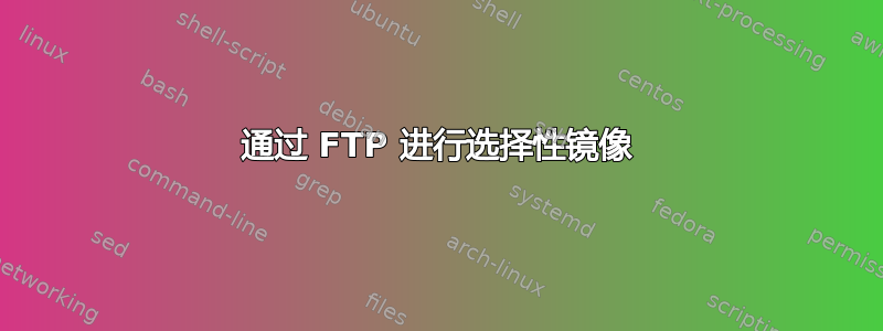 通过 FTP 进行选择性镜像