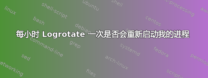 每小时 Logrotate 一次是否会重新启动我的进程