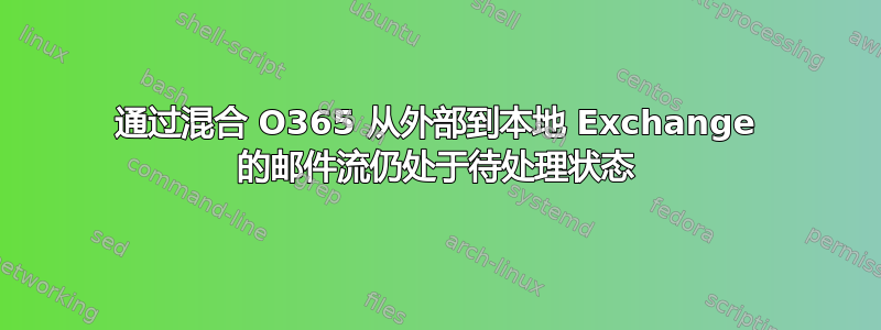 通过混合 O365 从外部到本地 Exchange 的邮件流仍处于待处理状态