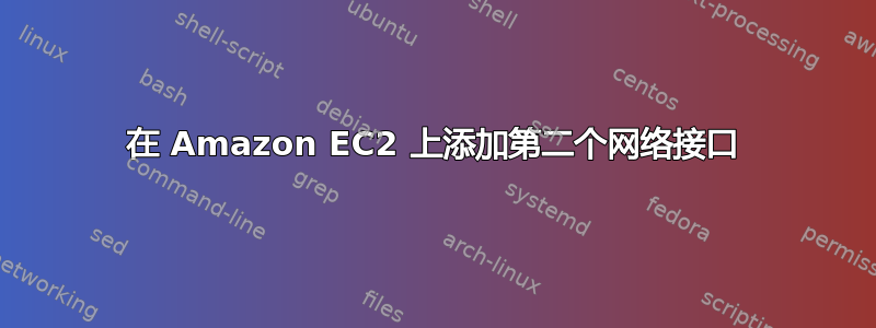 在 Amazon EC2 上添加第二个网络接口