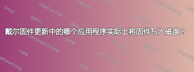 戴尔固件更新中的哪个应用程序实际上将固件写入磁盘？