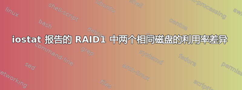 iostat 报告的 RAID1 中两个相同磁盘的利用率差异