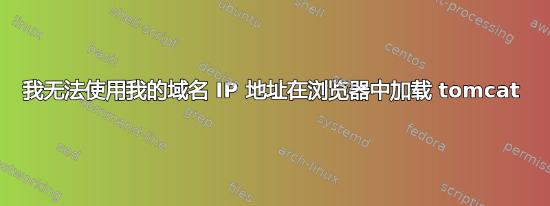 我无法使用我的域名 IP 地址在浏览器中加载 tomcat