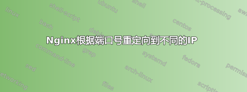 Nginx根据端口号重定向到不同的IP