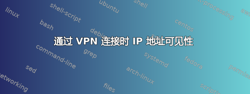 通过 VPN 连接时 IP 地址可见性