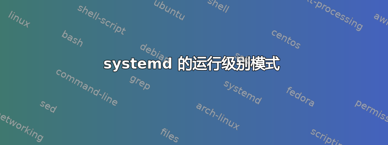 systemd 的运行级别模式