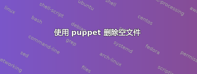 使用 puppet 删除空文件