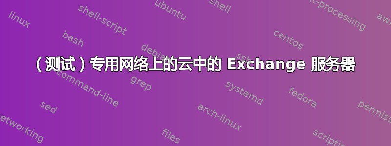 （测试）专用网络上的云中的 Exchange 服务器