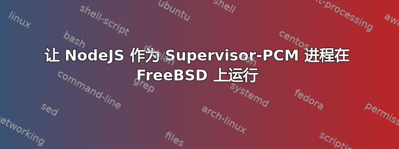 让 NodeJS 作为 Supervisor-PCM 进程在 FreeBSD 上运行