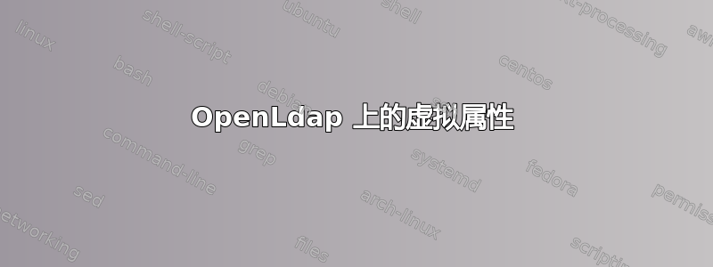 OpenLdap 上的虚拟属性