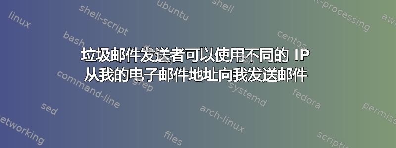 垃圾邮件发送者可以使用不同的 IP 从我的电子邮件地址向我发送邮件