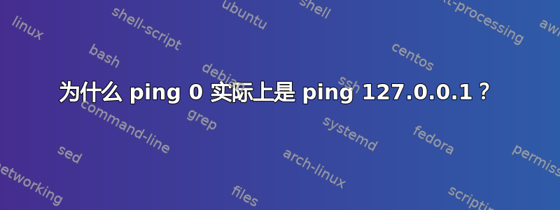 为什么 ping 0 实际上是 ping 127.0.0.1？