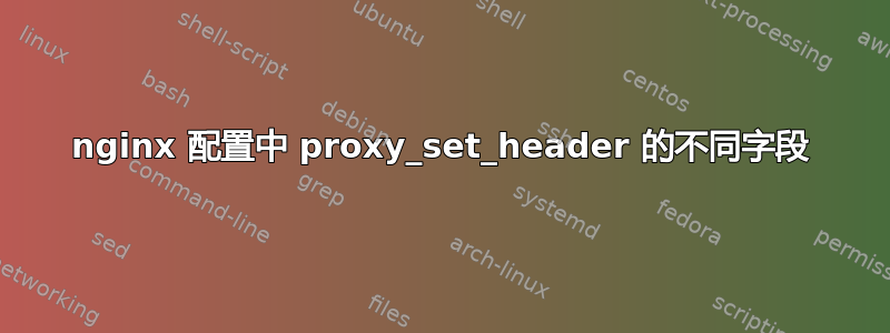 nginx 配置中 proxy_set_header 的不同字段