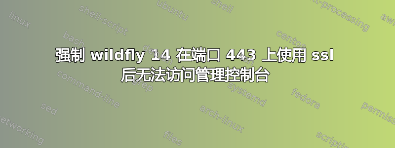 强制 wildfly 14 在端口 443 上使用 ssl 后无法访问管理控制台