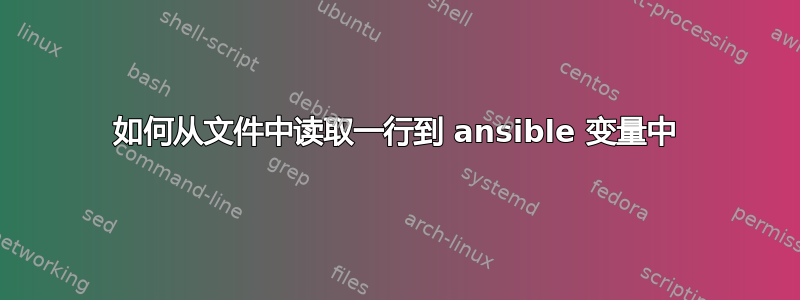 如何从文件中读取一行到 ansible 变量中