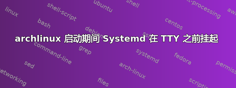 archlinux 启动期间 Systemd 在 TTY 之前挂起