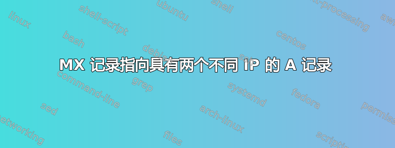 MX 记录指向具有两个不同 IP 的 A 记录