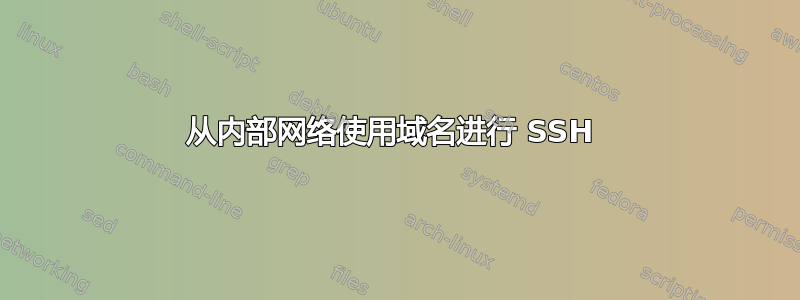 从内部网络使用域名进行 SSH 