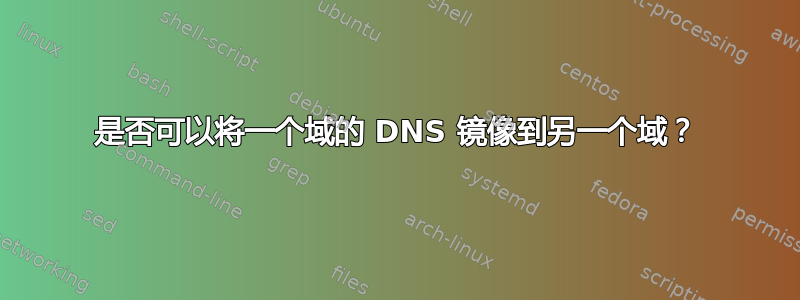 是否可以将一个域的 DNS 镜像到另一个域？