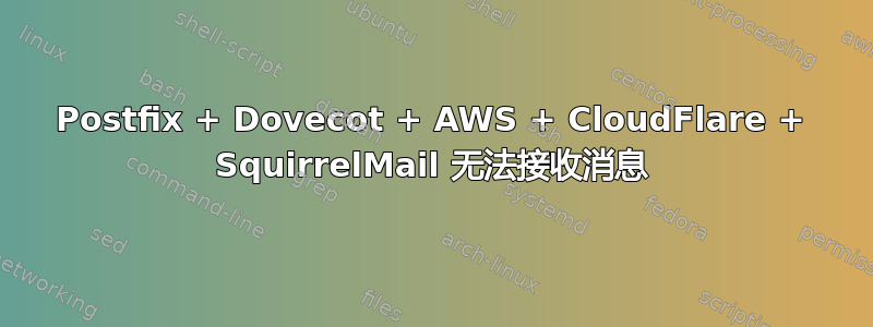 Postfix + Dovecot + AWS + CloudFlare + SquirrelMail 无法接收消息