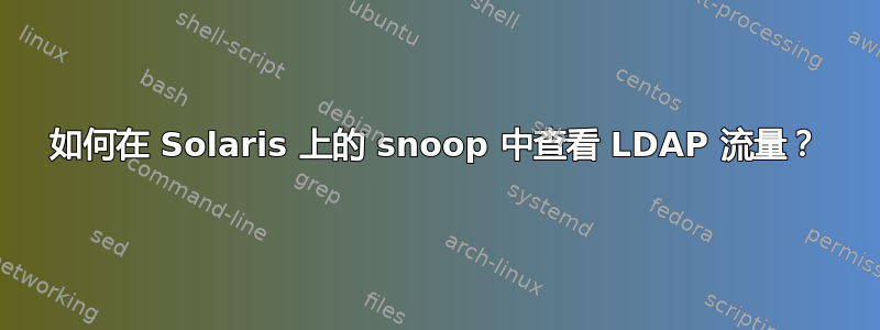 如何在 Solaris 上的 snoop 中查看 LDAP 流量？