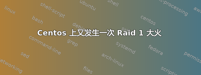 Centos 上又发生一次 Raid 1 大火