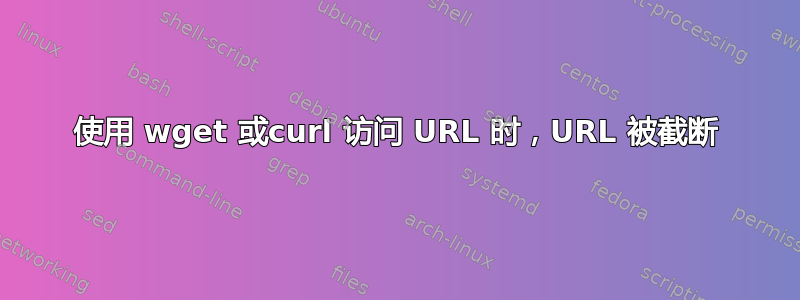 使用 wget 或curl 访问 URL 时，URL 被截断