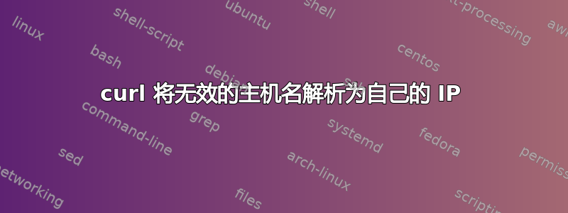 curl 将无效的主机名解析为自己的 IP