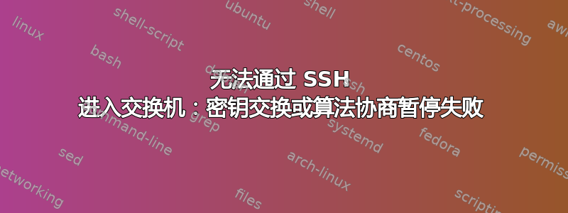 无法通过 SSH 进入交换机：密钥交换或算法协商暂停失败