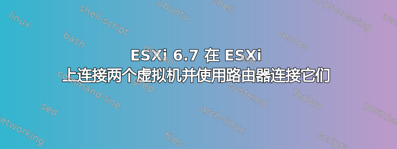 ESXi 6.7 在 ESXi 上连接两个虚拟机并使用路由器连接它们