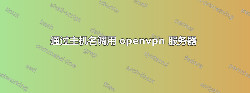 通过主机名调用 openvpn 服务器