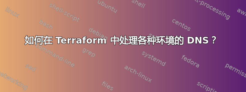 如何在 Terraform 中处理各种环境的 DNS？