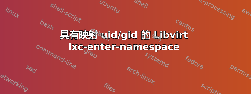 具有映射 uid/gid 的 Libvirt lxc-enter-namespace