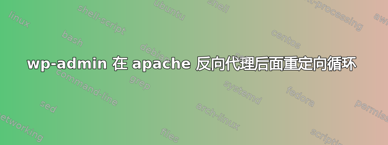 wp-admin 在 apache 反向代理后面重定向循环