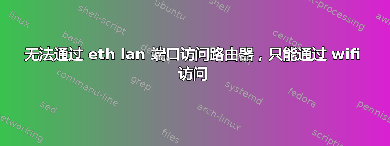 无法通过 eth lan 端口访问路由器，只能通过 wifi 访问