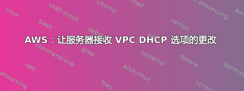 AWS：让服务器接收 VPC DHCP 选项的更改